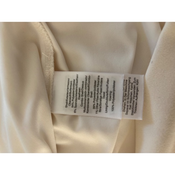 DKNY Donna Karan Ivory Sheath Dress – Size 8 NWT – Empire Waist, Chiffon Sleeves - Picture 4 of 8